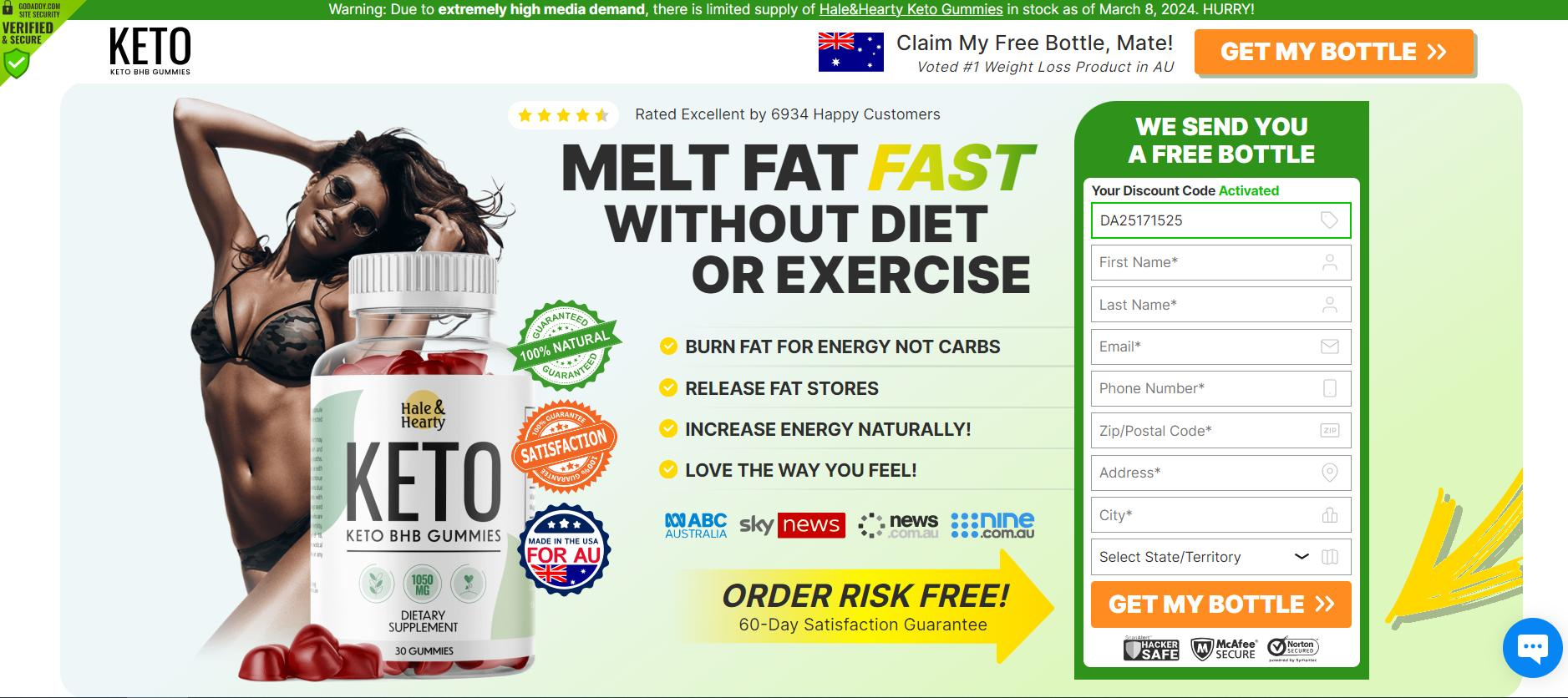 Hale&Hearty Keto Gummies
